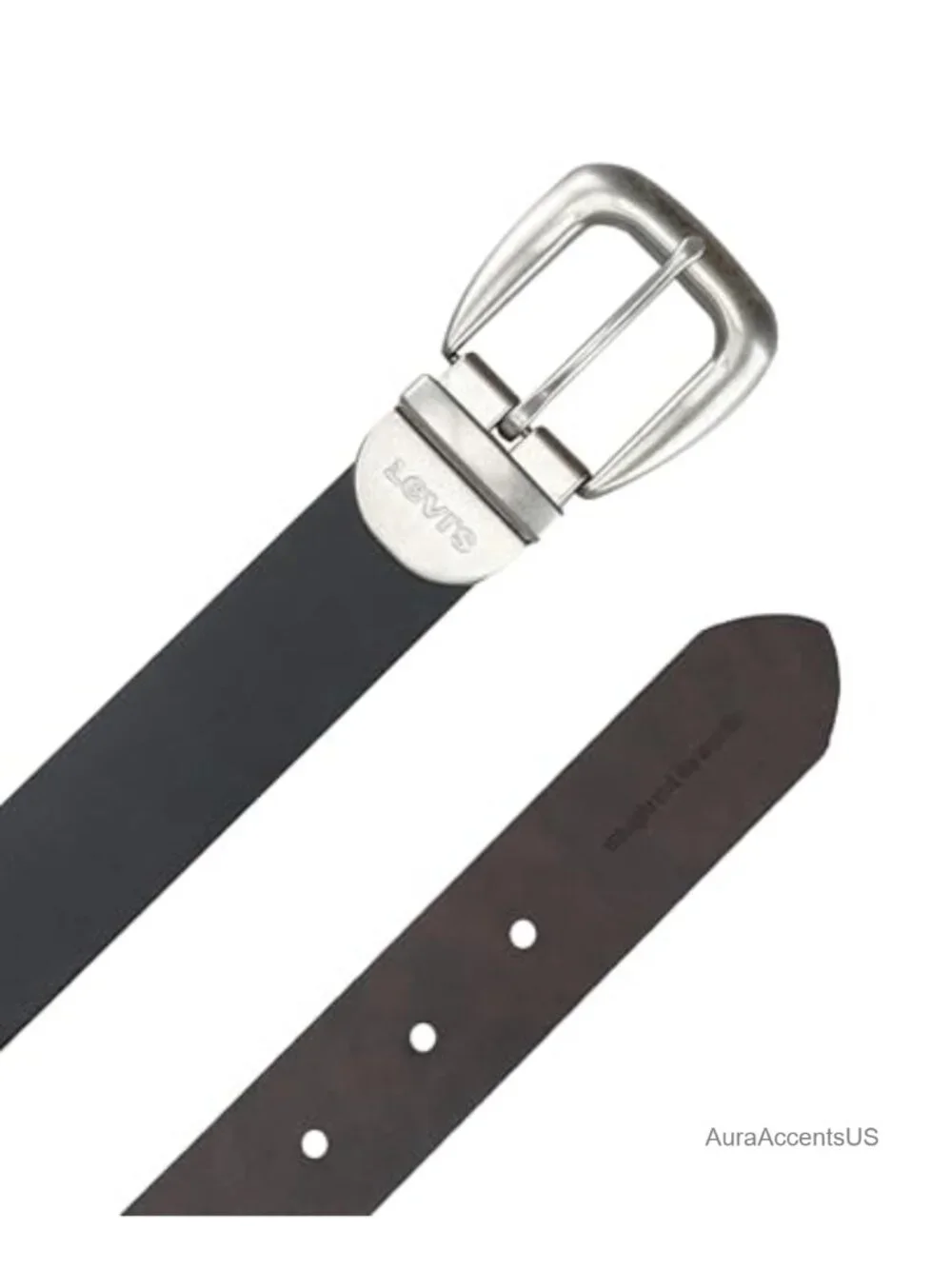 Reversible Western Buckle Casual Belt with Leather and PU